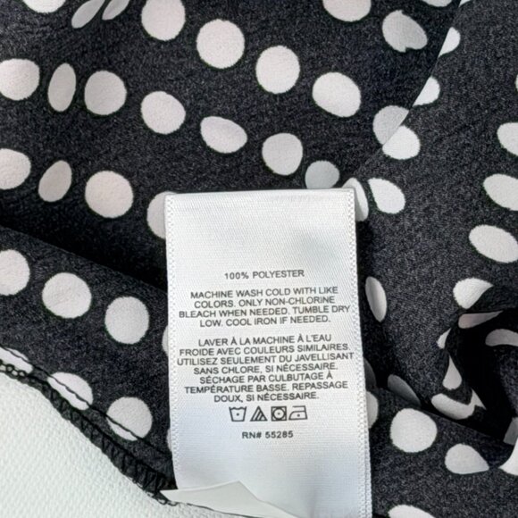 NWT Express Black and White Polka Dot Pull-On Skirt - Picture 4 of 5